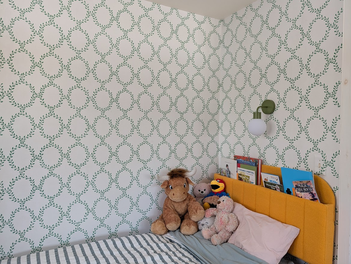 Children's room wallpaper installation